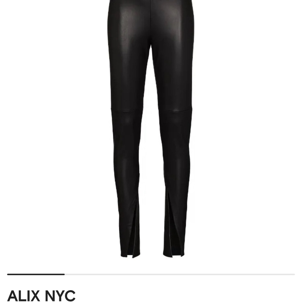 BNWT Allix NYC Carlisle vegan black leather pants/trouser. - Picture 4 of 9